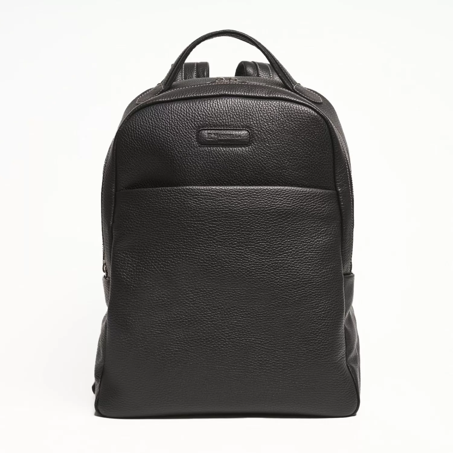 Backpack In Black Leather With Reinforced Back Panel>E.Marinella Outlet