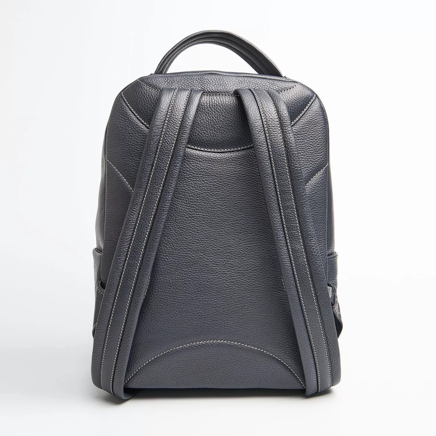 Backpack In Blue Leather With Reinforced Back Panel>E.Marinella Best