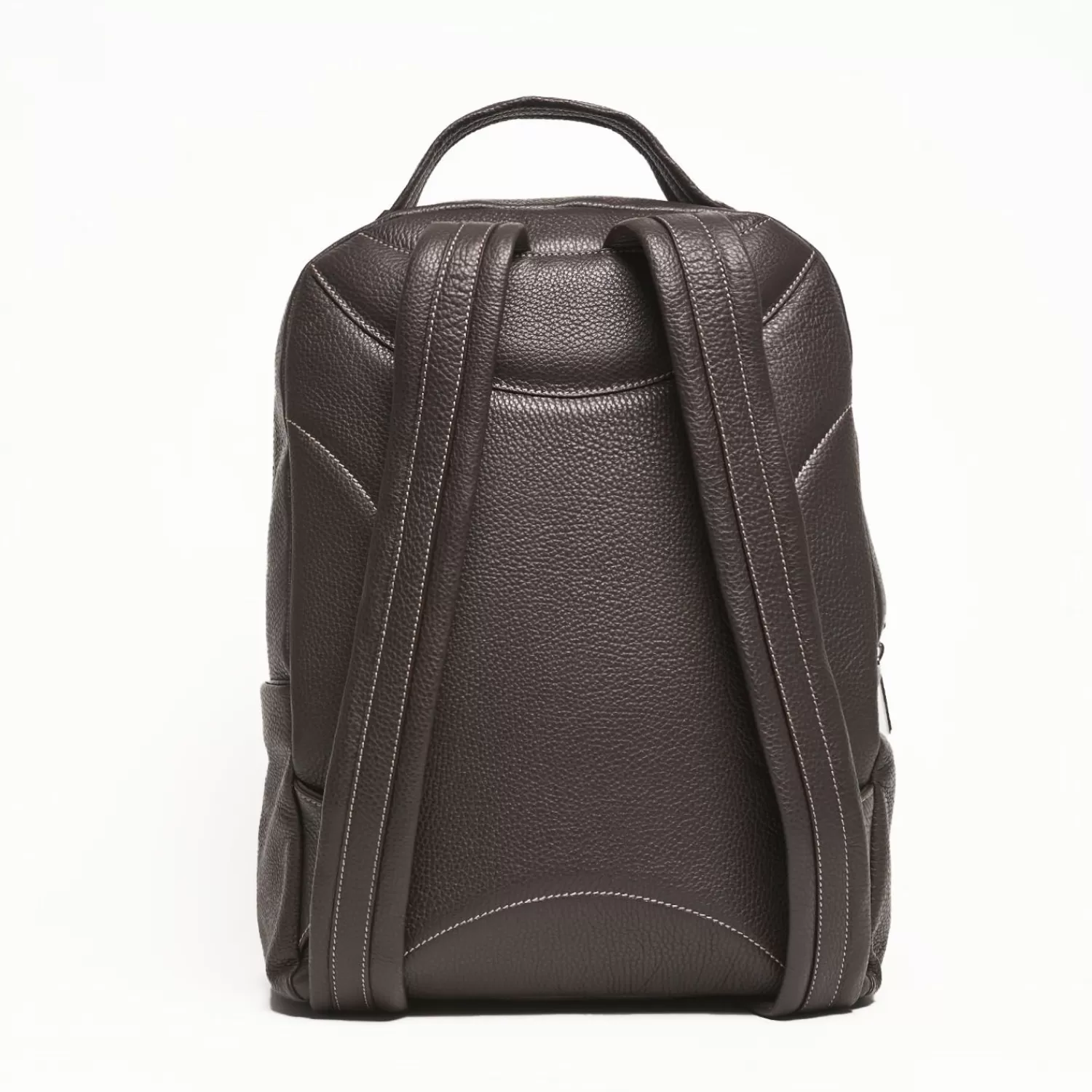 Backpack In Dark Brown Leather With Reinforced Back Panel>E.Marinella Clearance