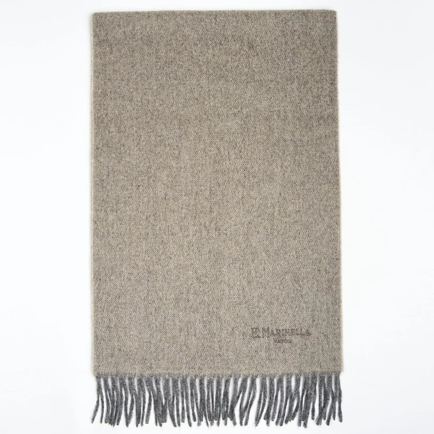 Beige And Grey Double-Faced Cashmere Scarf>E.Marinella Best