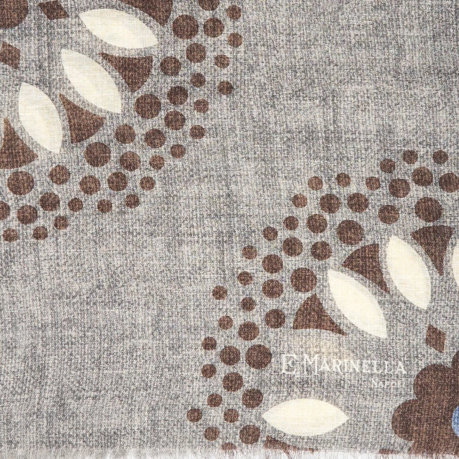 Beige And Light Brown Cotton And Linen Stole>E.Marinella Outlet