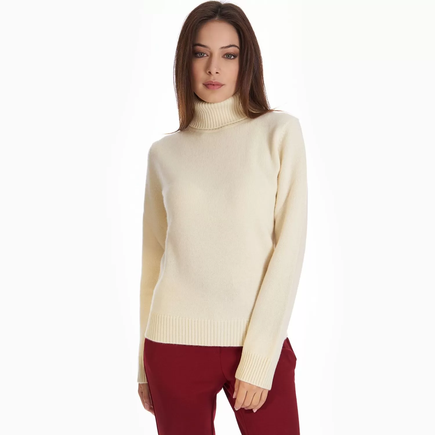 Beige Cashmere Turtleneck>E.Marinella Online