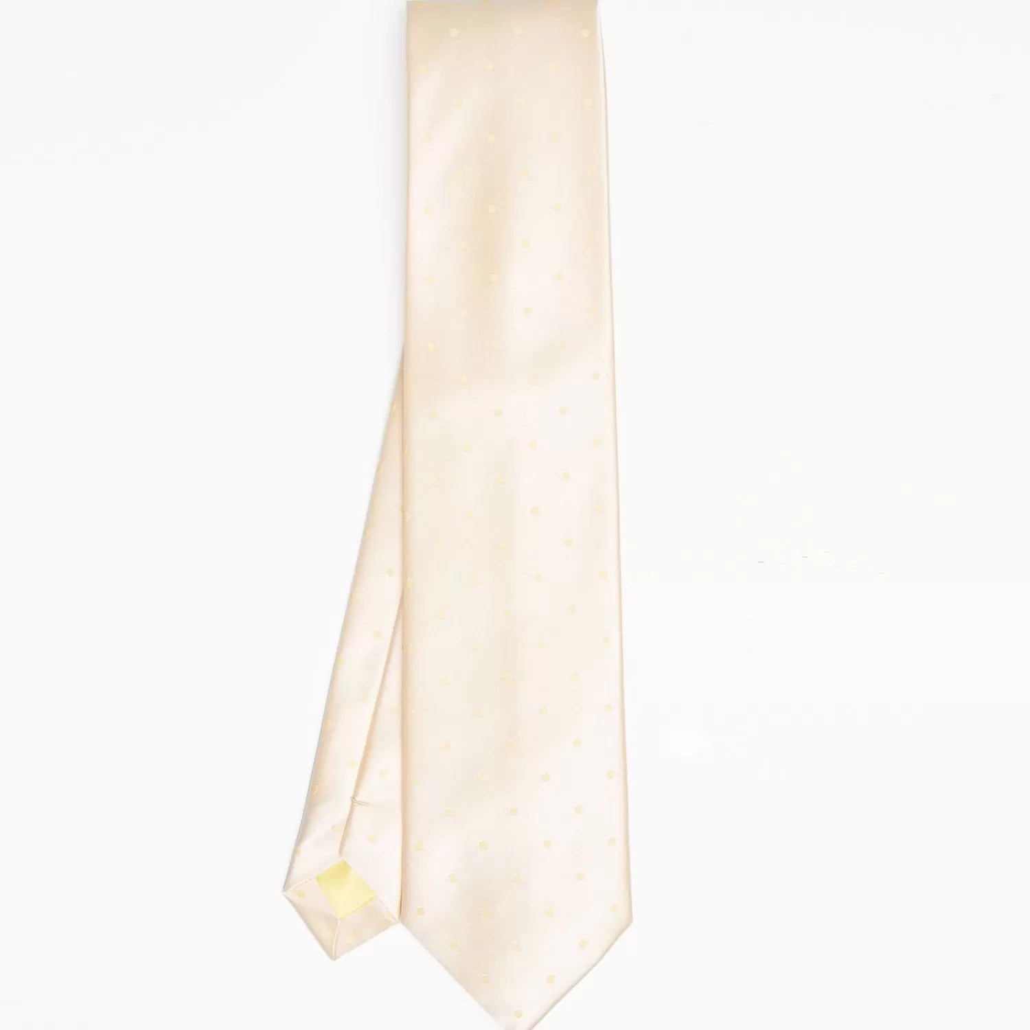 Beige Cerimonial Silk Satin Tie Polka Dot Pattern>E.Marinella Discount