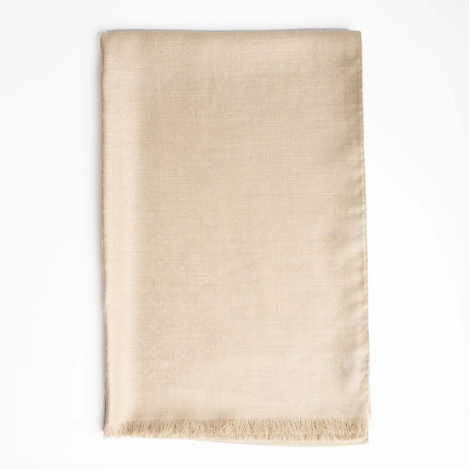 Beige Em Logo Scarf In Wool And Cashmere>E.Marinella Store