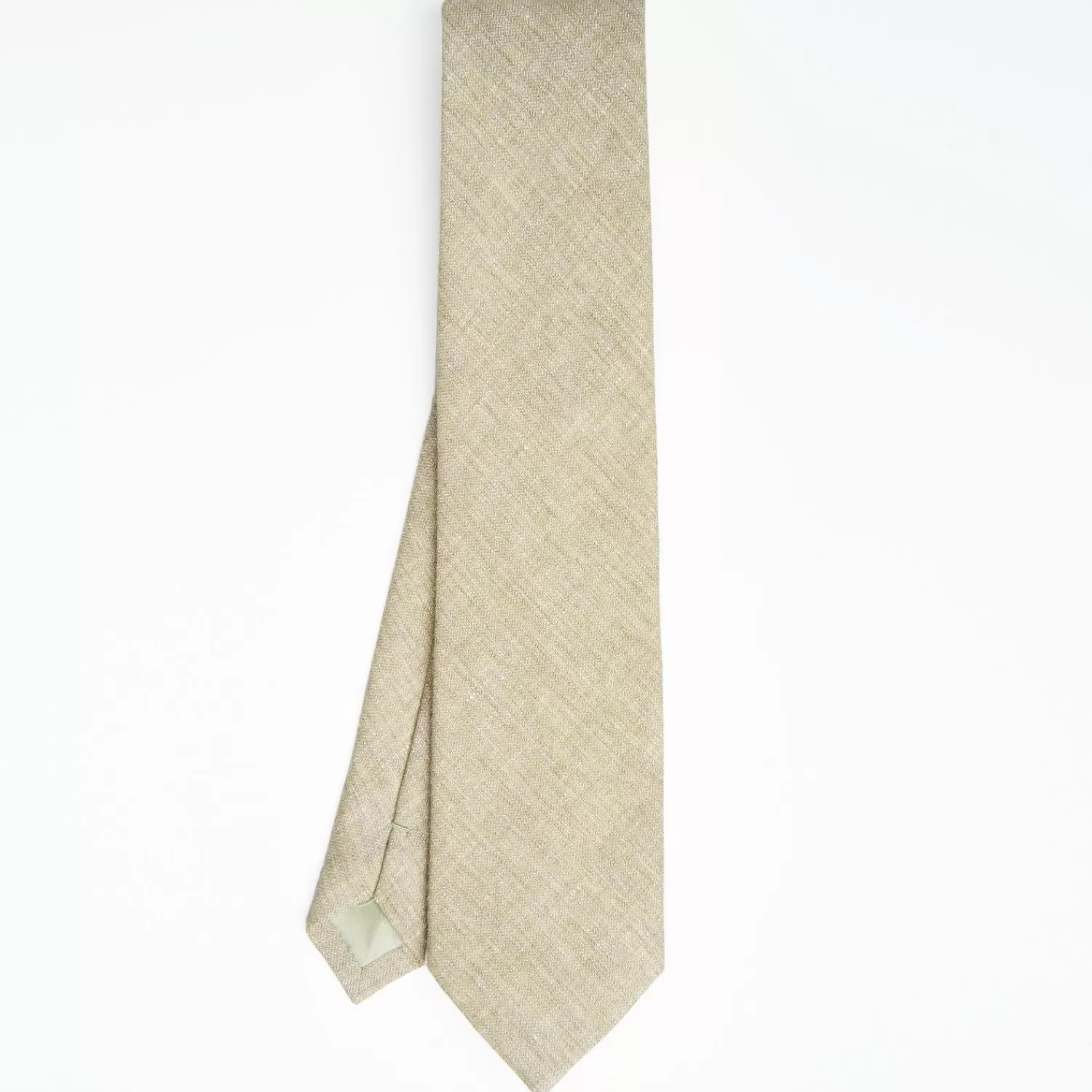 Beige Sartorial Linen And Cotton Tie - Solid Color>E.Marinella Best
