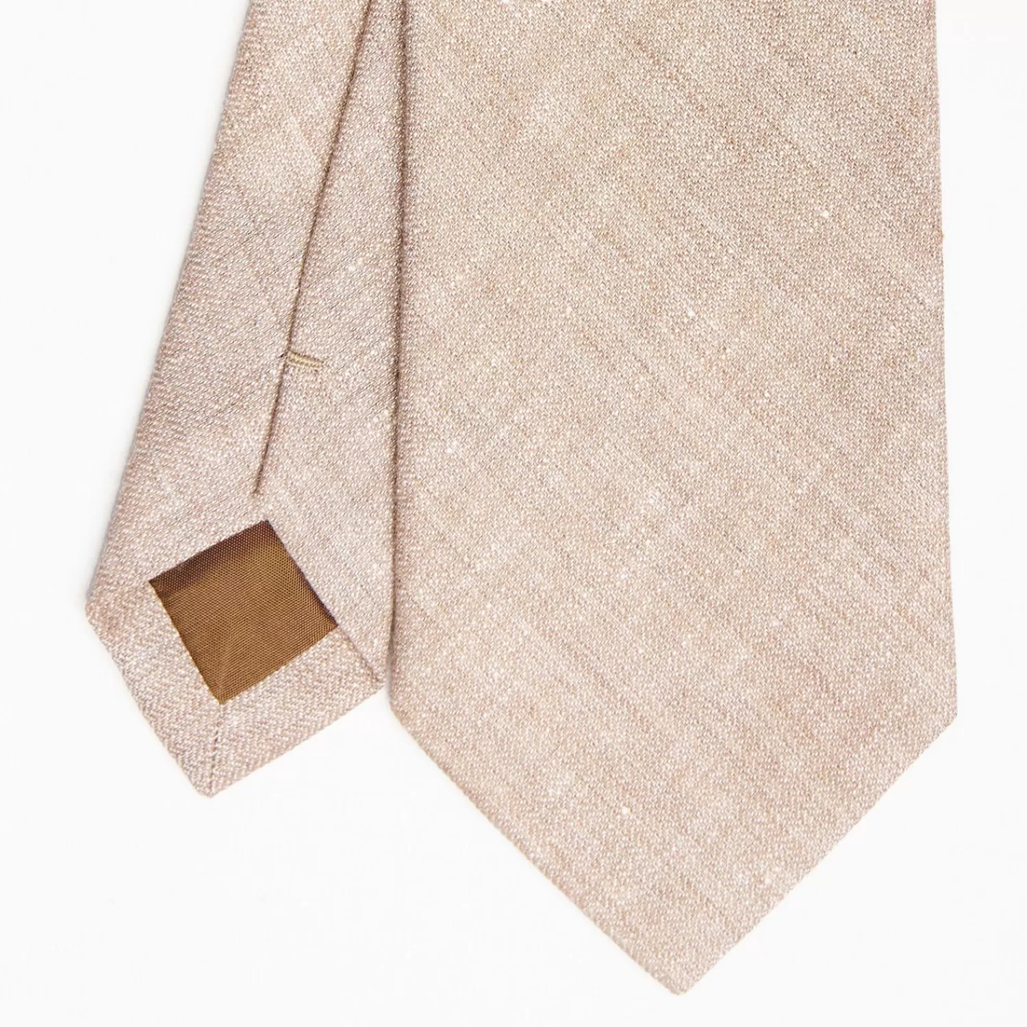 Beige Sartorial Linen And Cotton Tie Solid Color>E.Marinella Hot