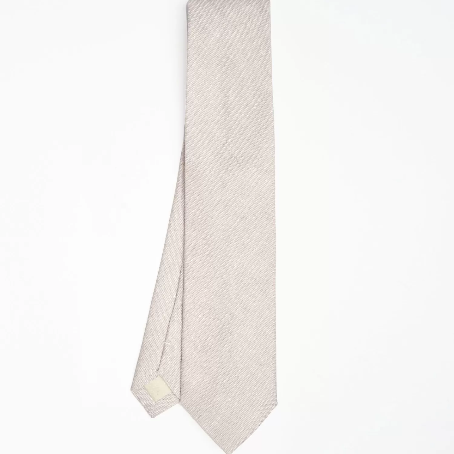 Beige Sartorial Linen Tie Solid Color>E.Marinella Outlet