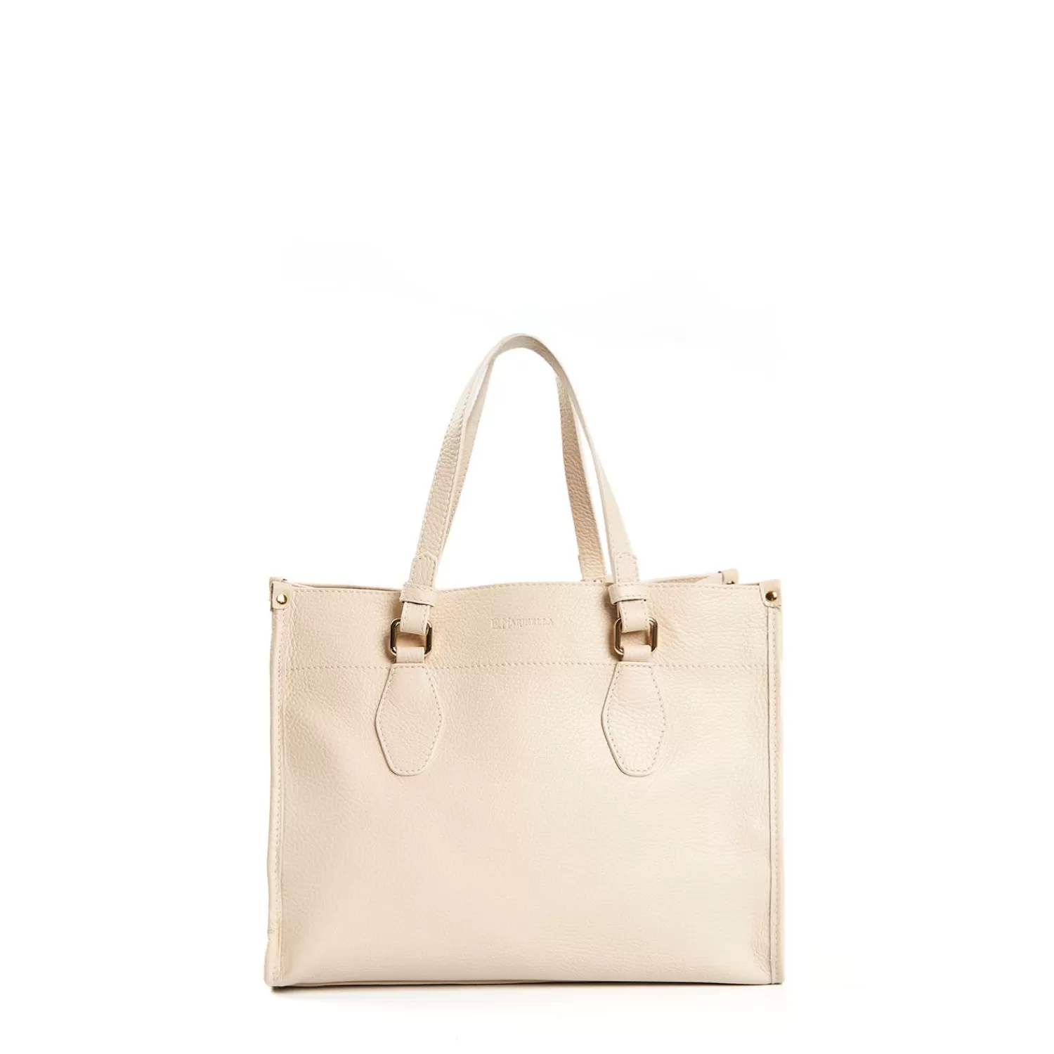 Beige Shopping Bag In Hammered Leather>E.Marinella Fashion