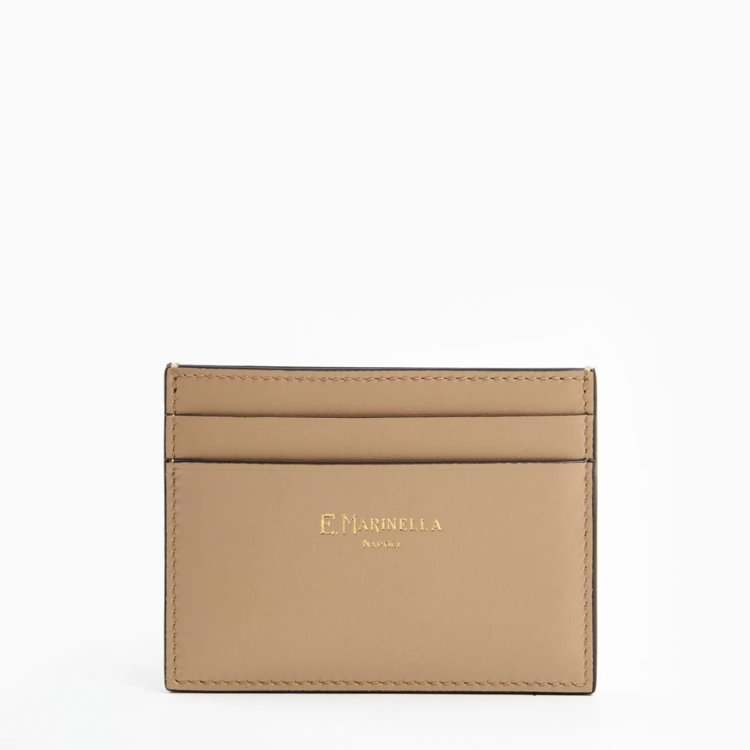 Beige Small Credit Card Holder In Soft Leather>E.Marinella Fashion