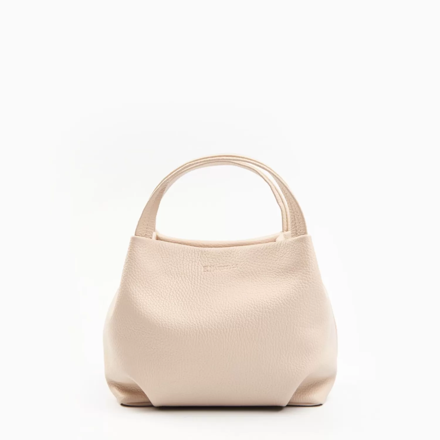 Beige Textured Leather Soft Mini Bag>E.Marinella Store