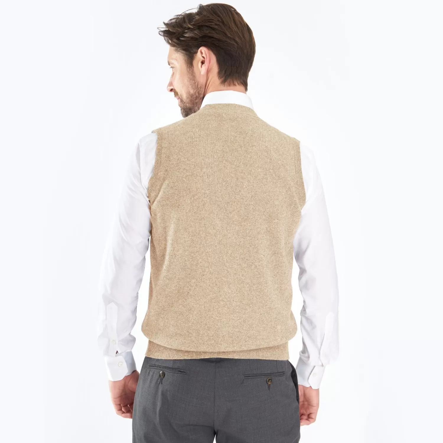 Beige Wool And Cashmere Gilet>E.Marinella Discount