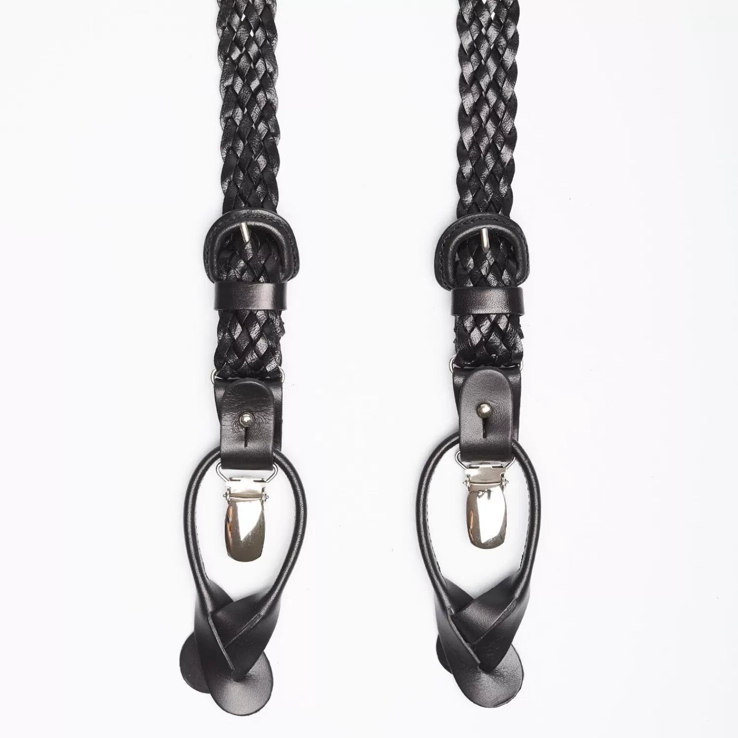 Black Leather Braces>E.Marinella Sale