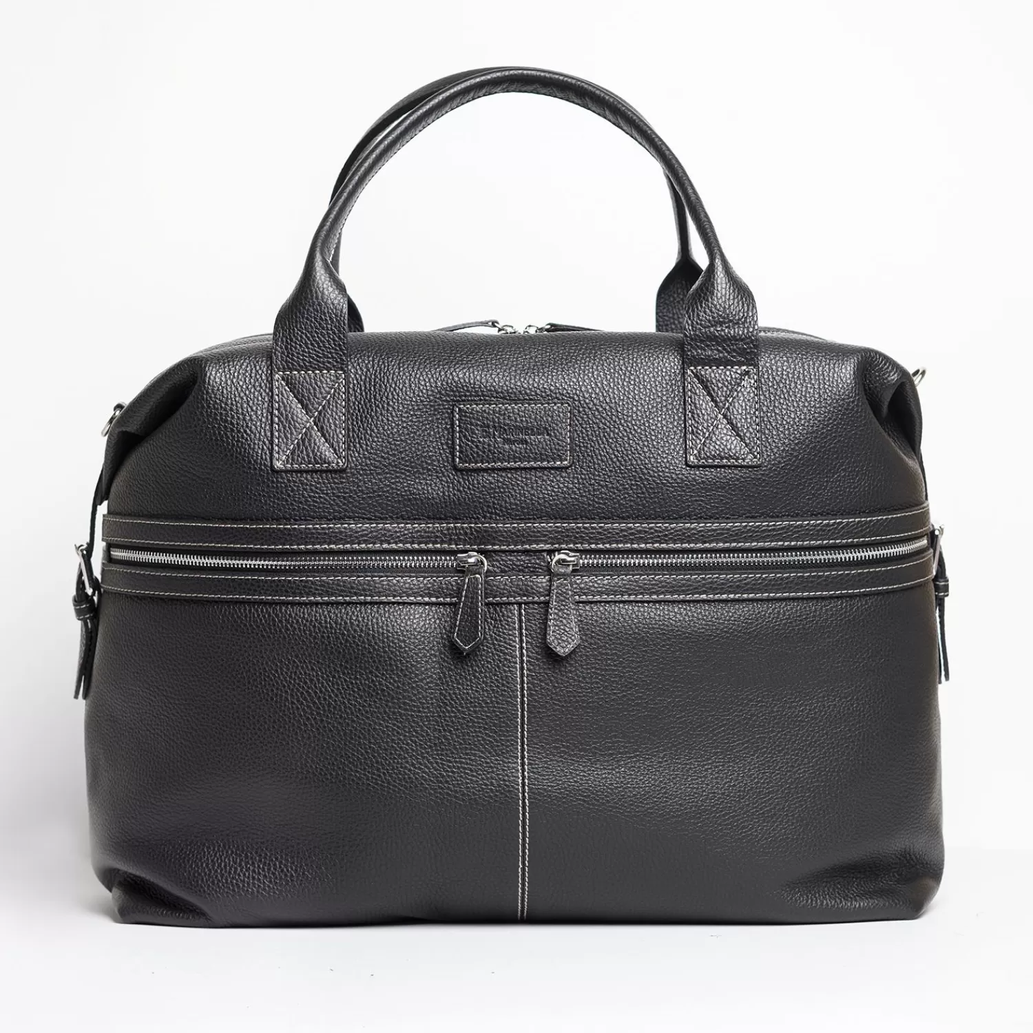 Black Leather Travel Bag>E.Marinella Outlet