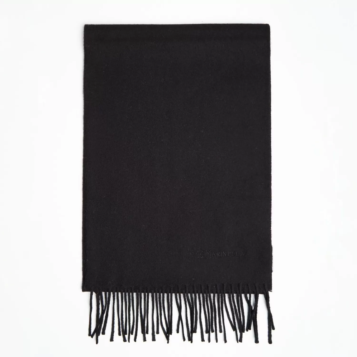 Black Solid Wool Scarf>E.Marinella Cheap