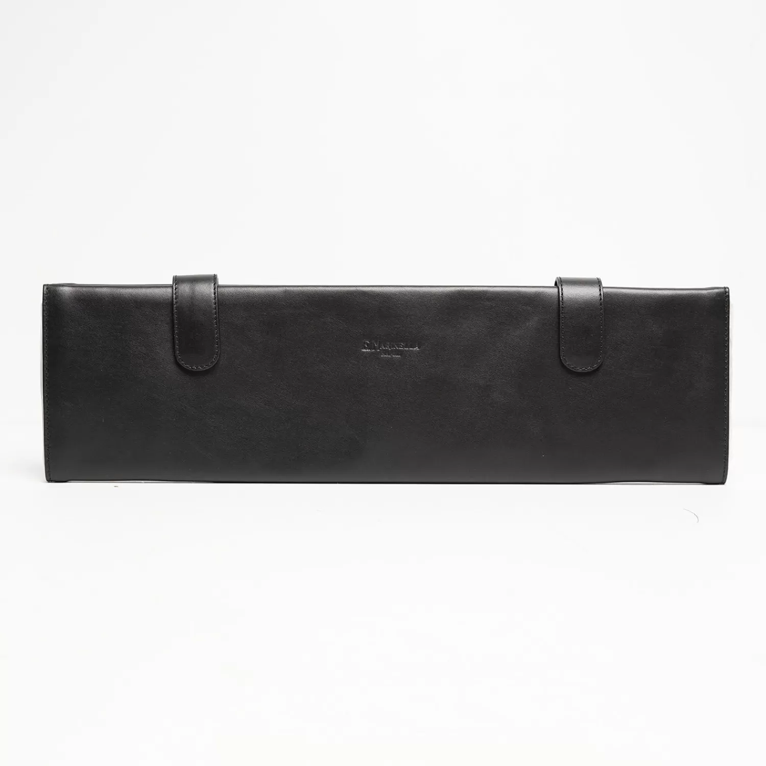 Black Travel Tie Holder In Leather>E.Marinella Fashion