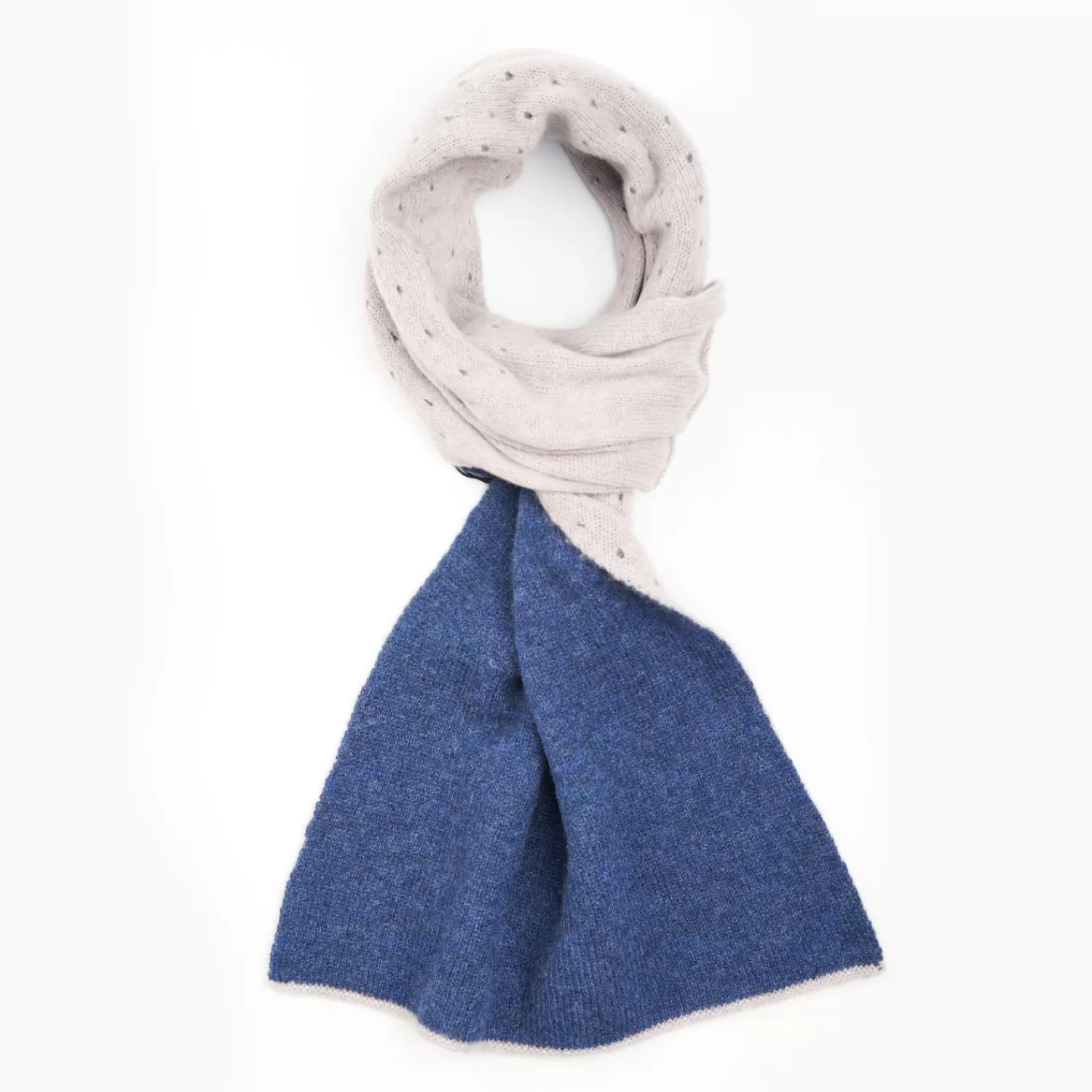 Blue And Grey Dots Cashmere Neck Warmer>E.Marinella Best