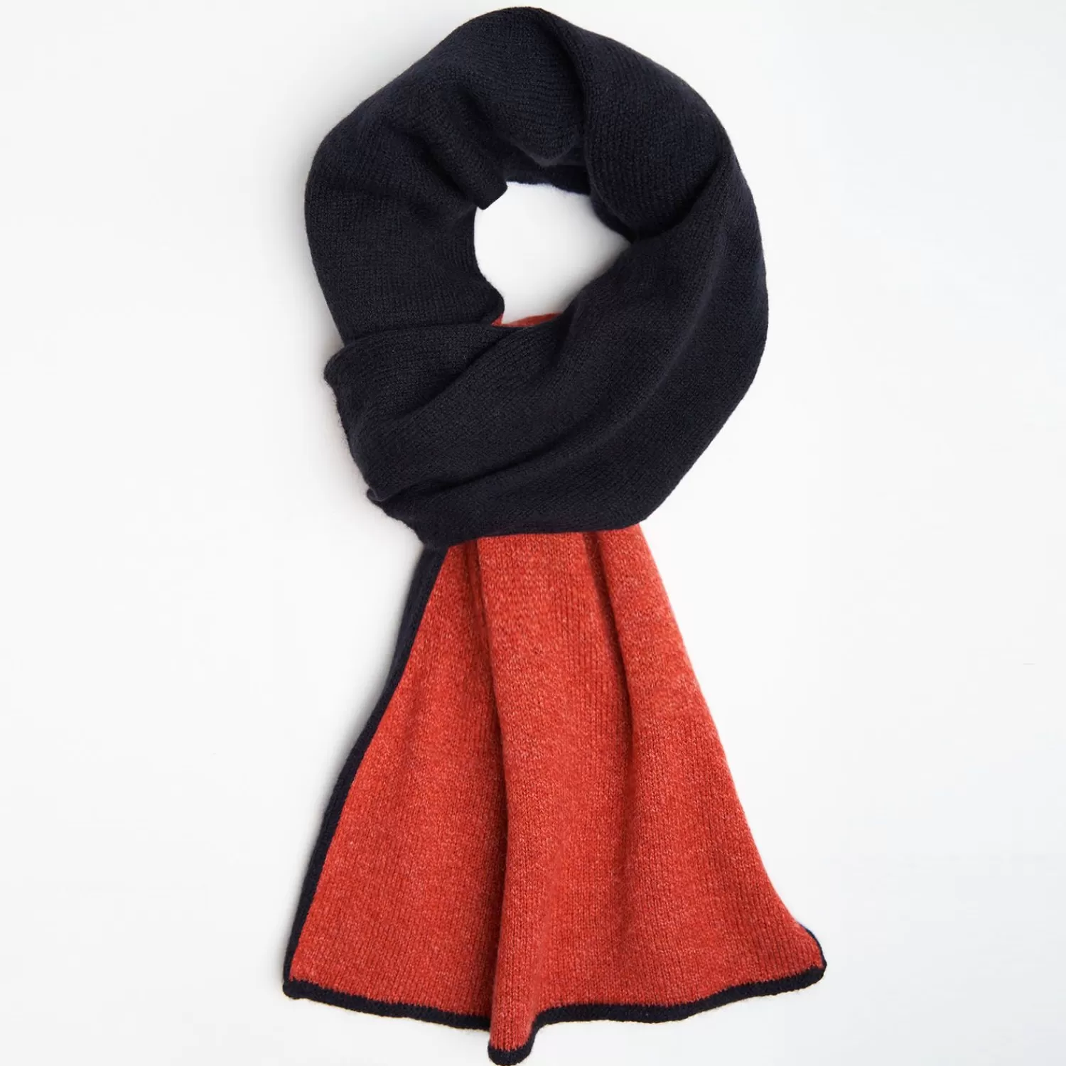 Blue And Orange Two-Tone Solid Cashmere Neck Warmer>E.Marinella Clearance