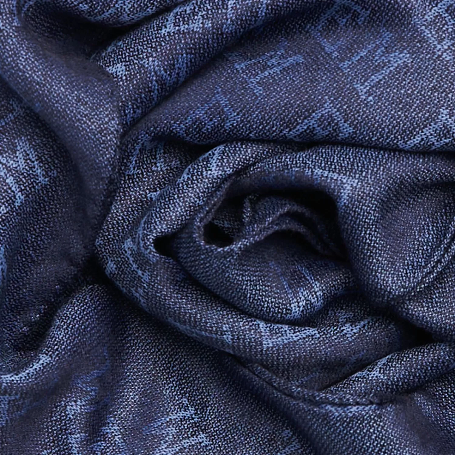 Blue Em Logo Scarf In Wool And Cashmere>E.Marinella Store