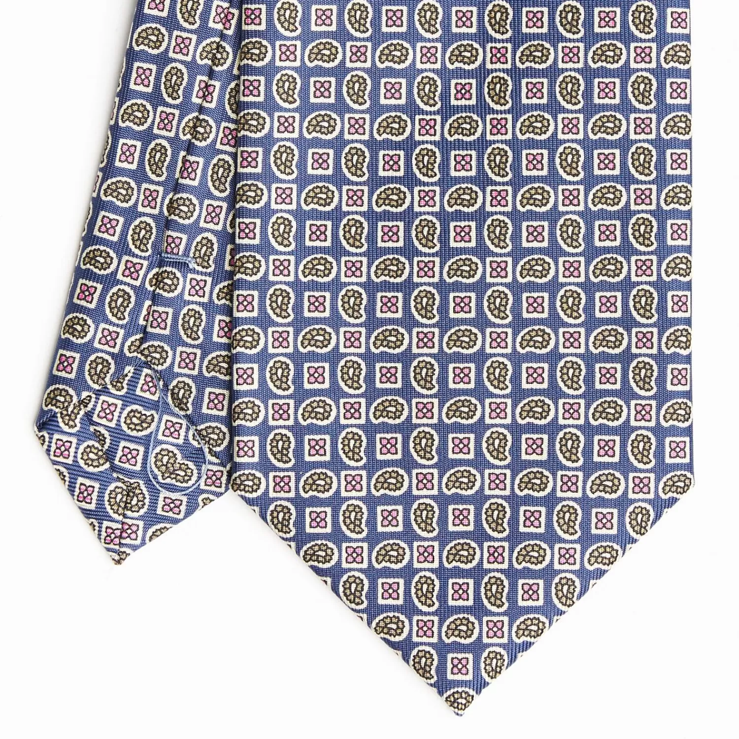 Blue Extra Long Sartorial Silk Tie - Paisley Pattern>E.Marinella Fashion