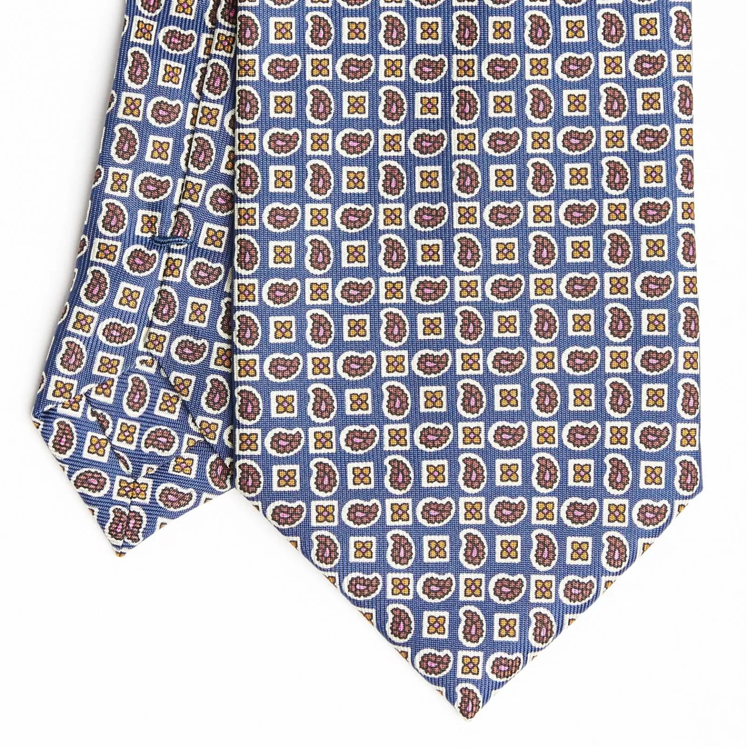 Blue Extra Long Sartorial Silk Tie - Paisley Pattern>E.Marinella Flash Sale