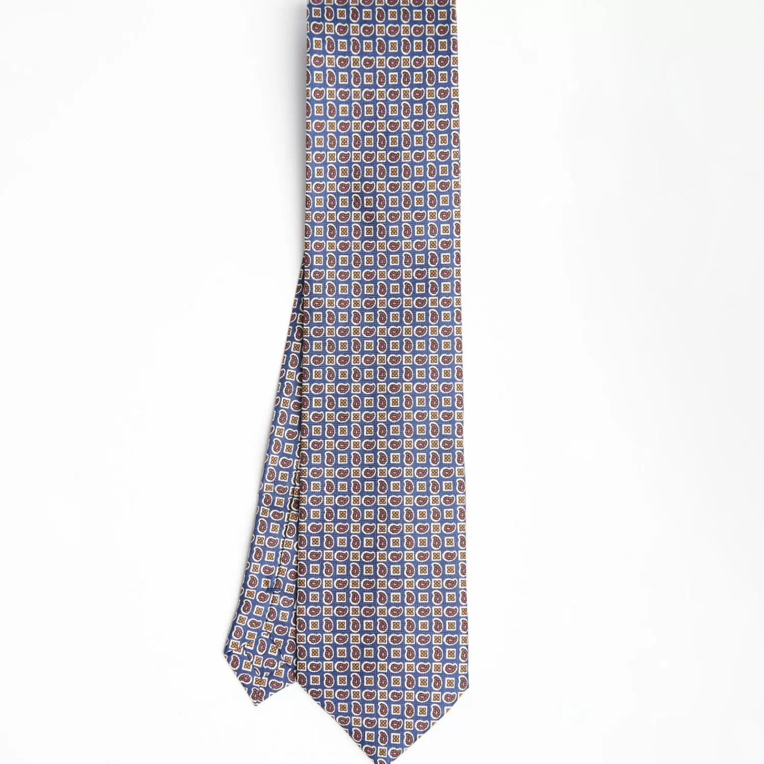 Blue Extra Long Sartorial Silk Tie - Paisley Pattern>E.Marinella Flash Sale