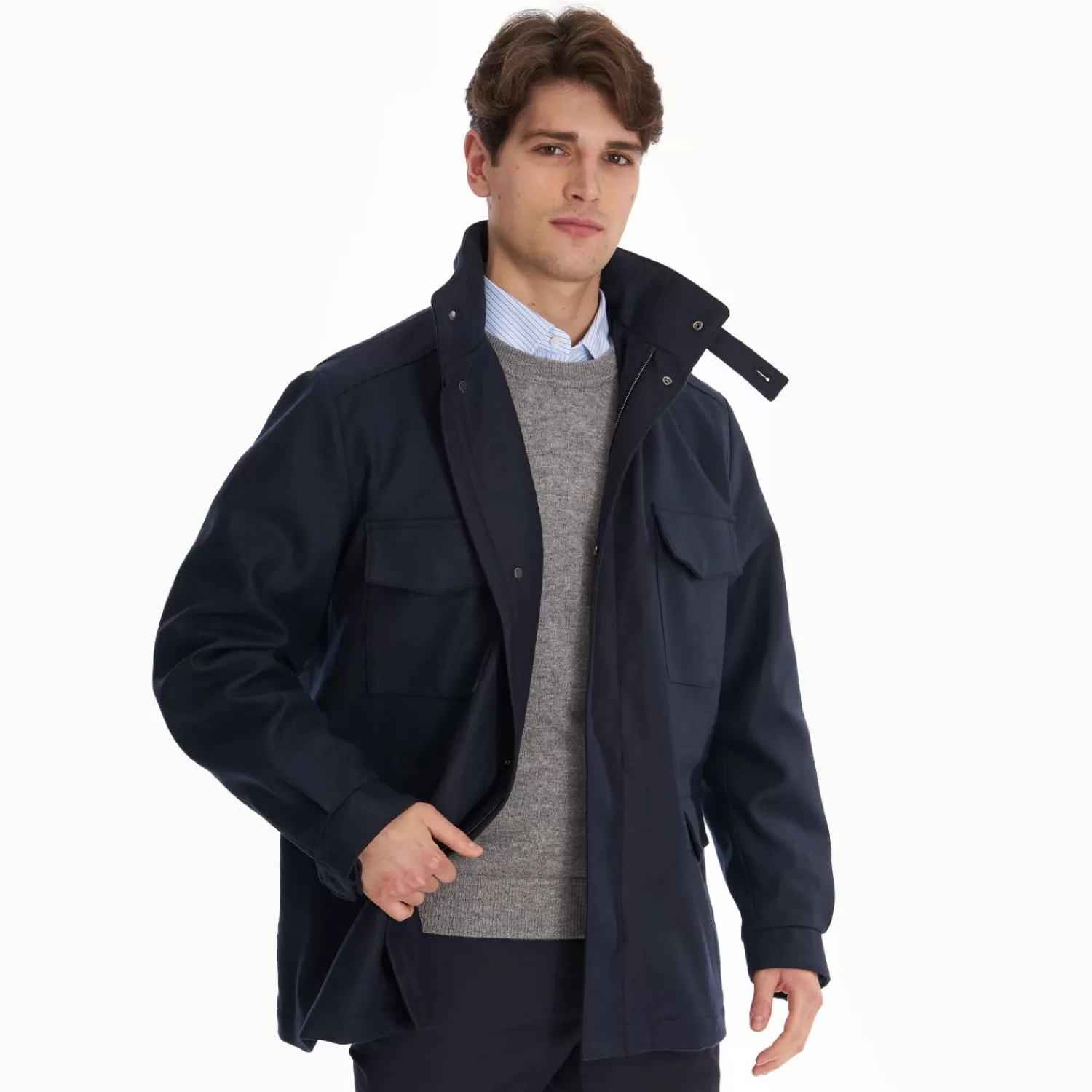 Blue Field Jacket>E.Marinella Hot