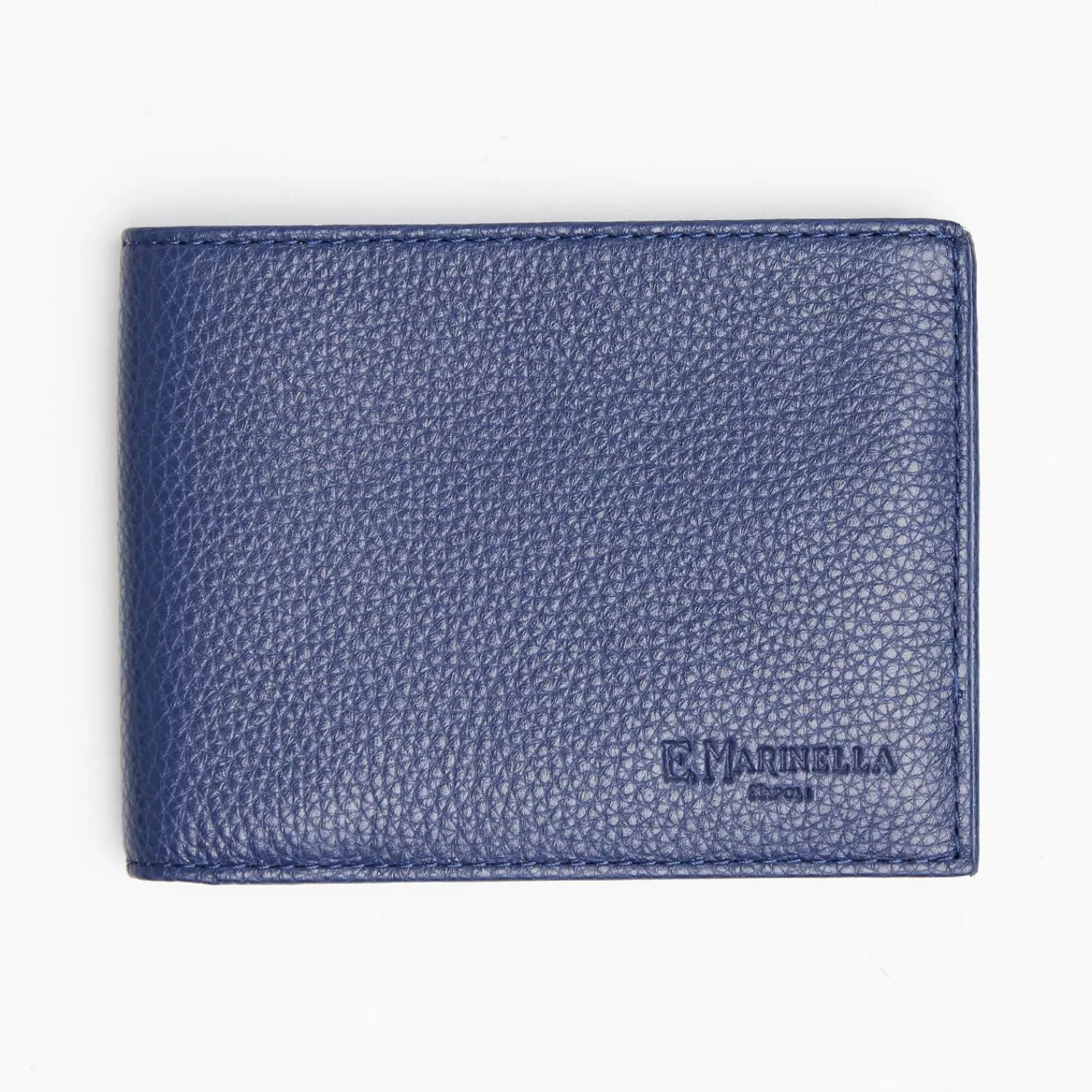 Blue Hammered Leather Horizontal Wallet>E.Marinella Best Sale