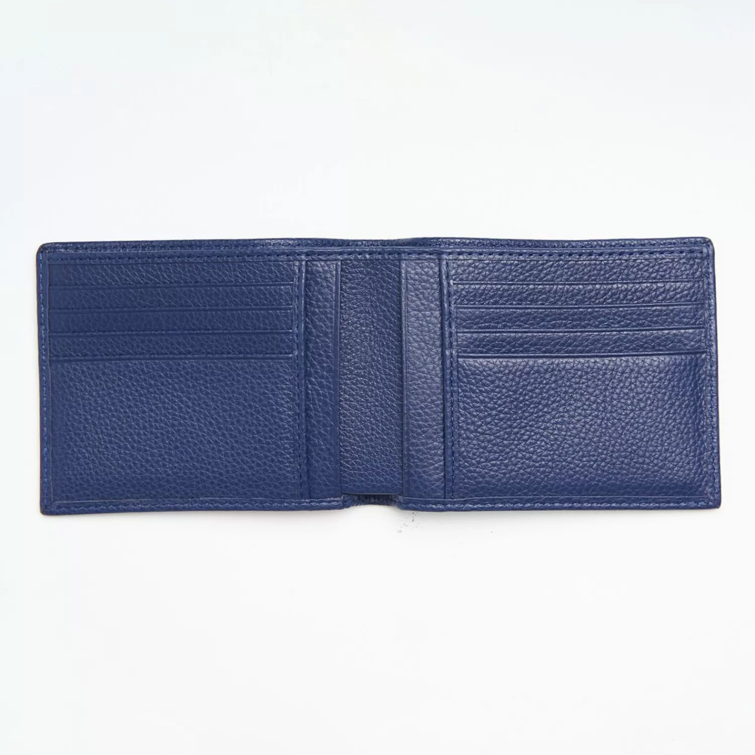 Blue Hammered Leather Horizontal Wallet>E.Marinella Best Sale