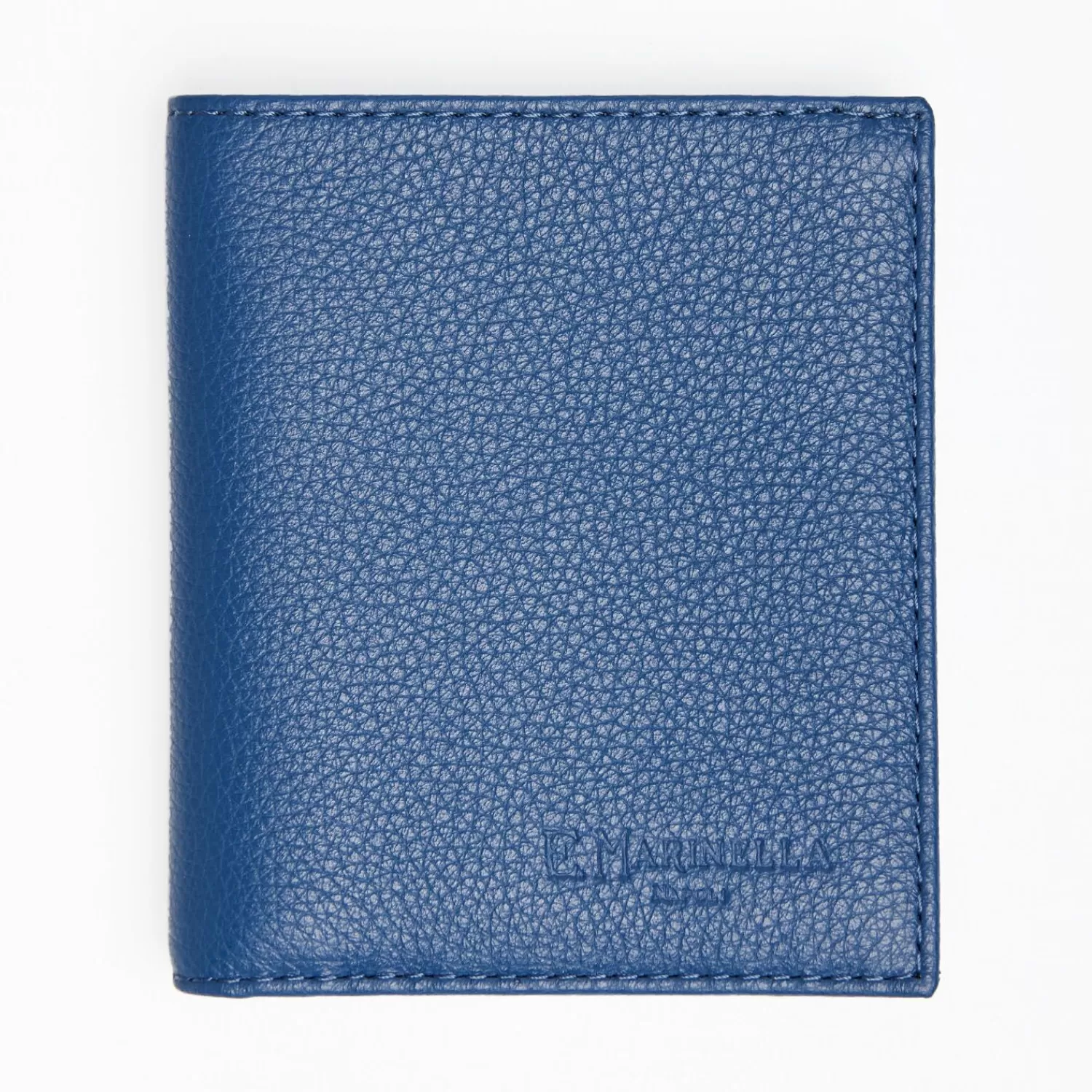 Blue Hammered Leather Small Wallet>E.Marinella Hot