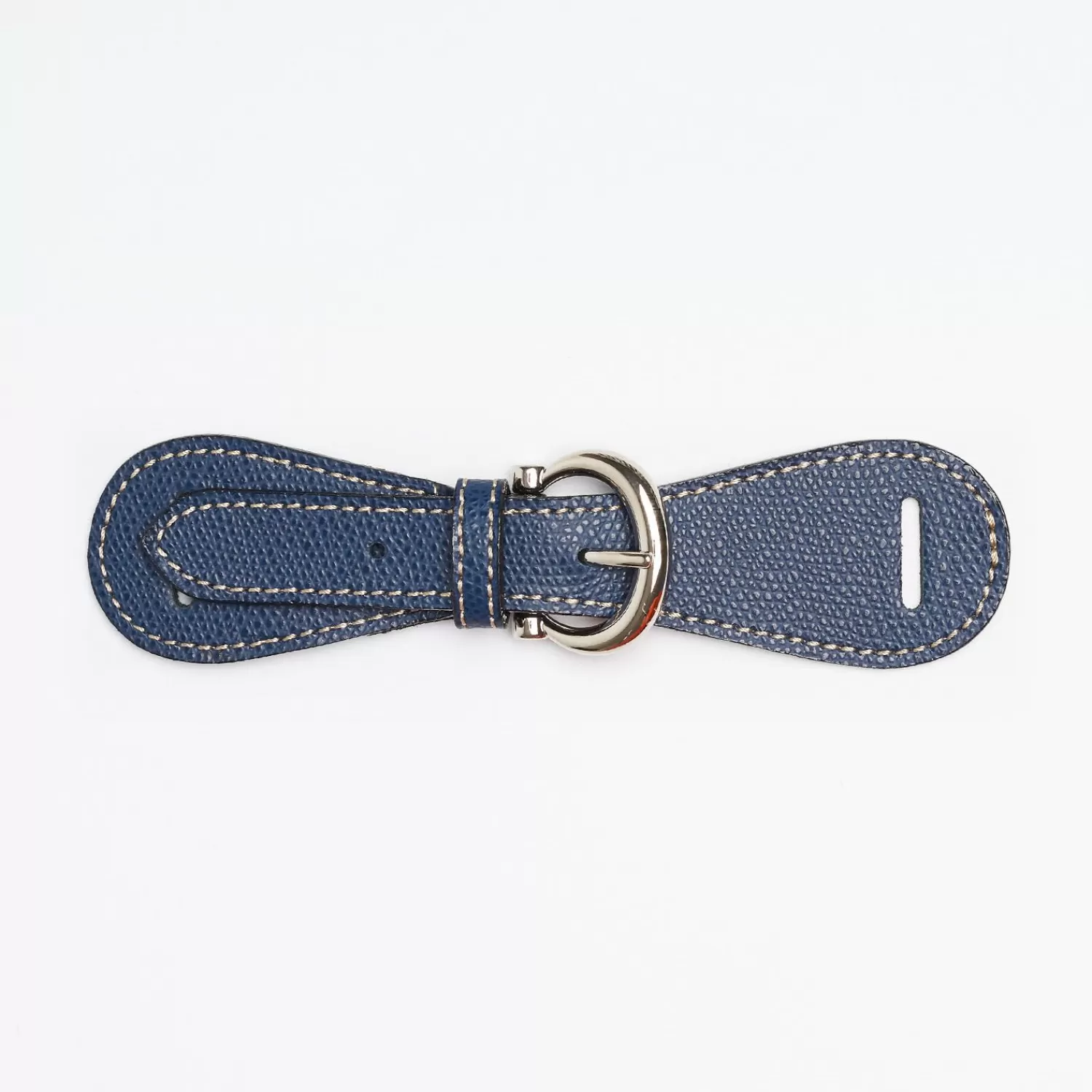 Blue Leather Scarf-Buckle>E.Marinella Outlet