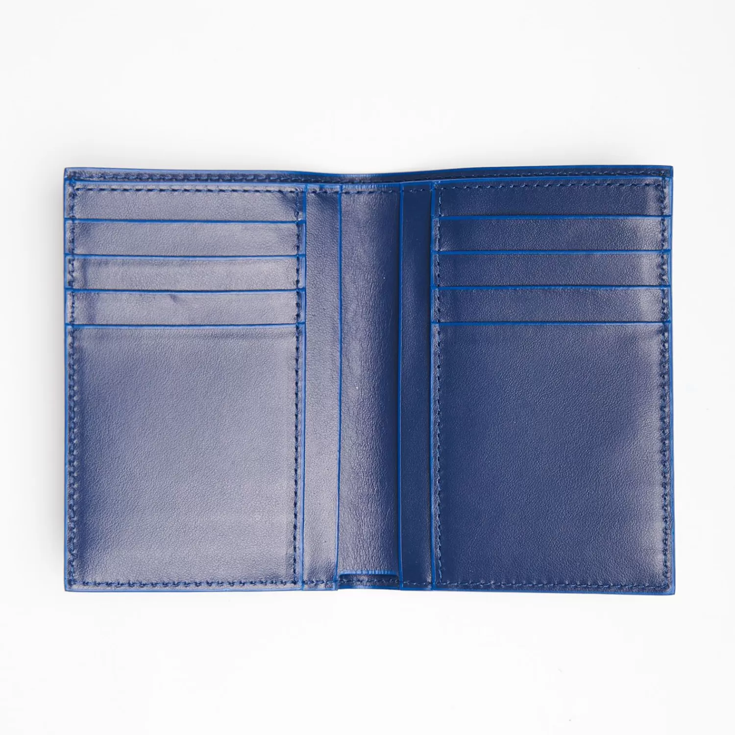 Blue Leather Vertical Wallet>E.Marinella Best