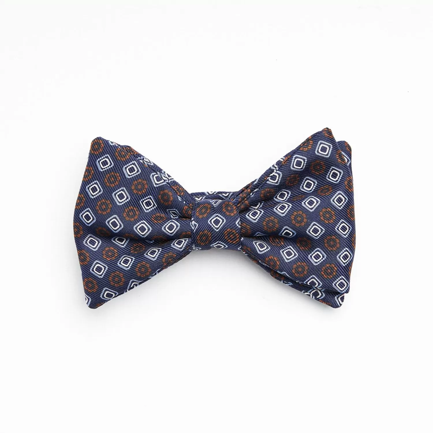 Blue Pre-Knotted Silk Bowtie- Large Flower Pattern>E.Marinella Best