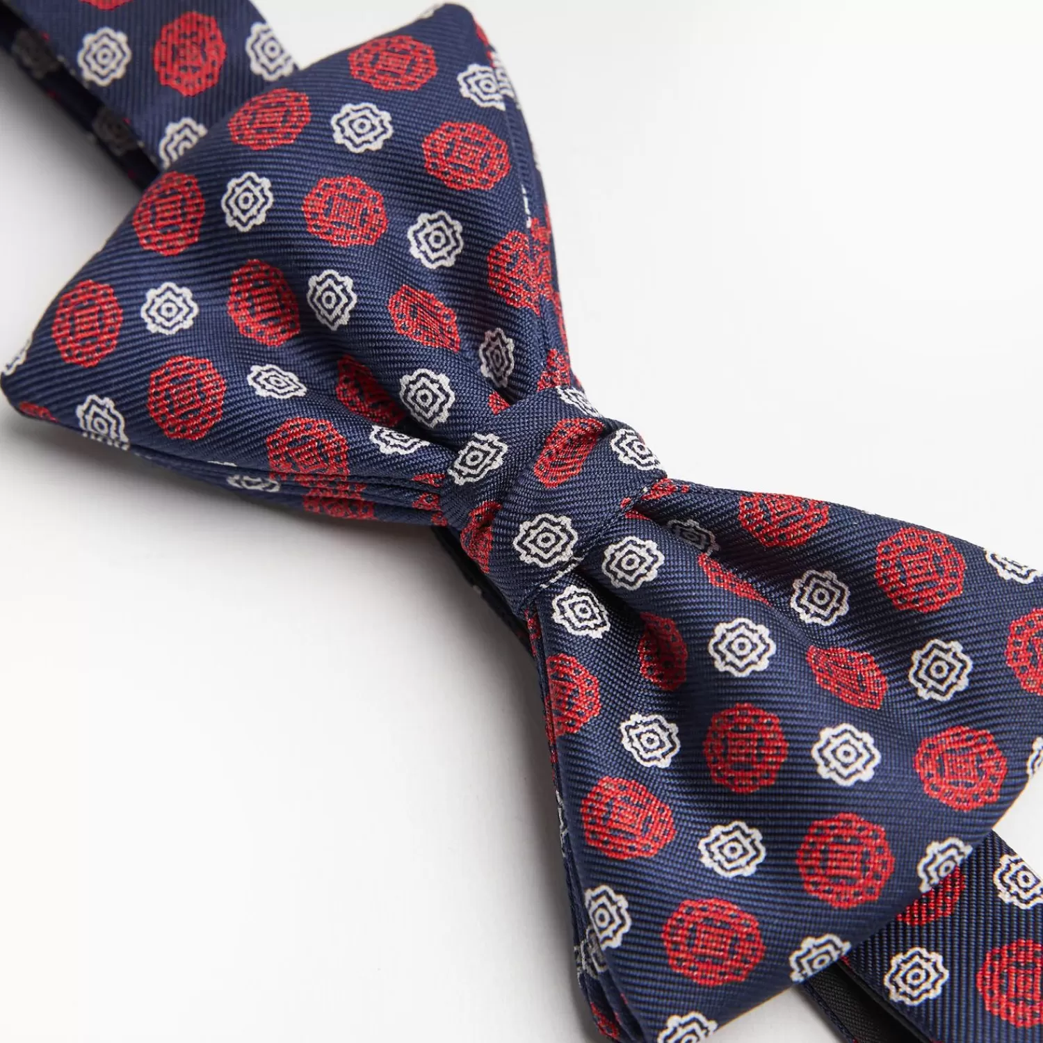 Blue Pre-Knotted Silk Bowtie- Large Flower Pattern>E.Marinella Discount