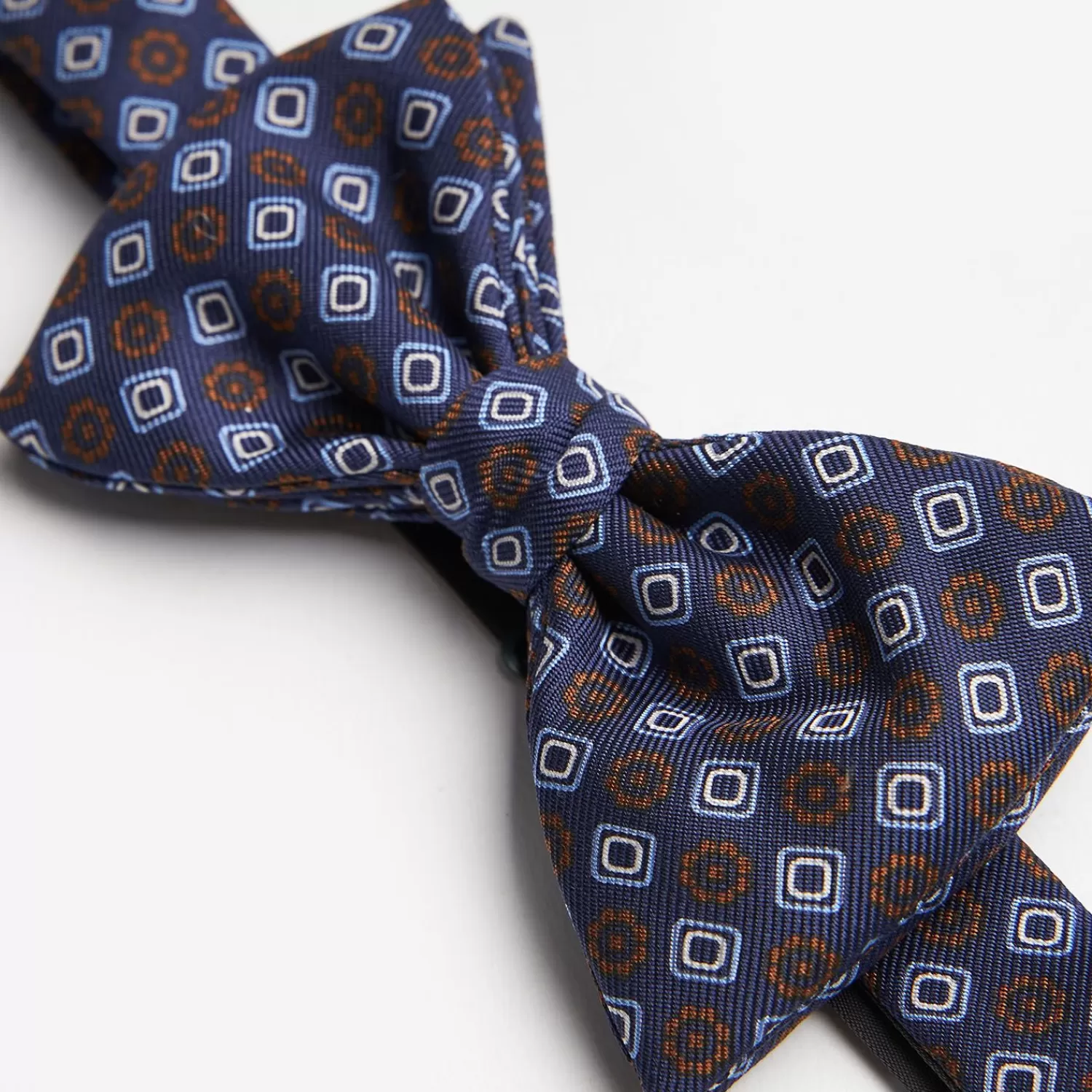 Blue Pre-Knotted Silk Bowtie- Large Flower Pattern>E.Marinella Best