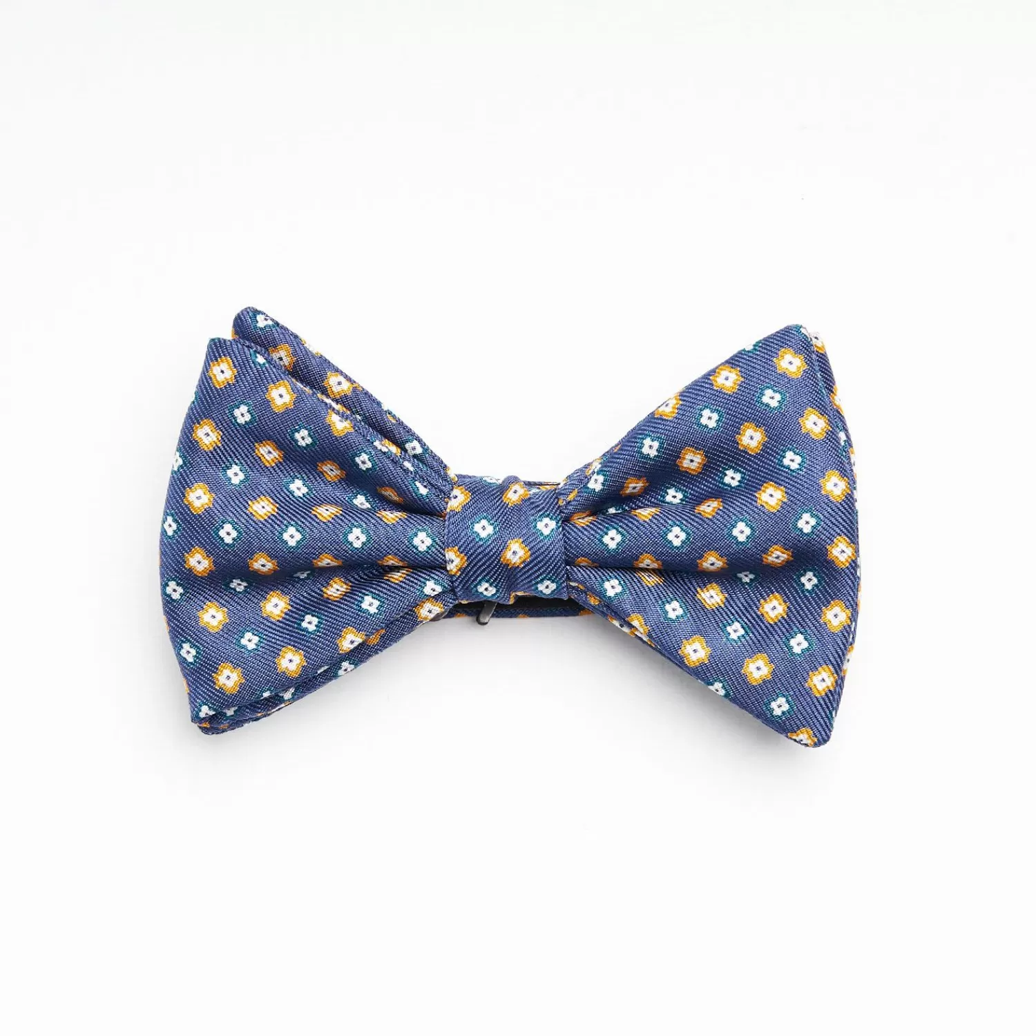 Blue Pre-Knotted Silk Bowtie- Small Flower Pattern>E.Marinella Fashion