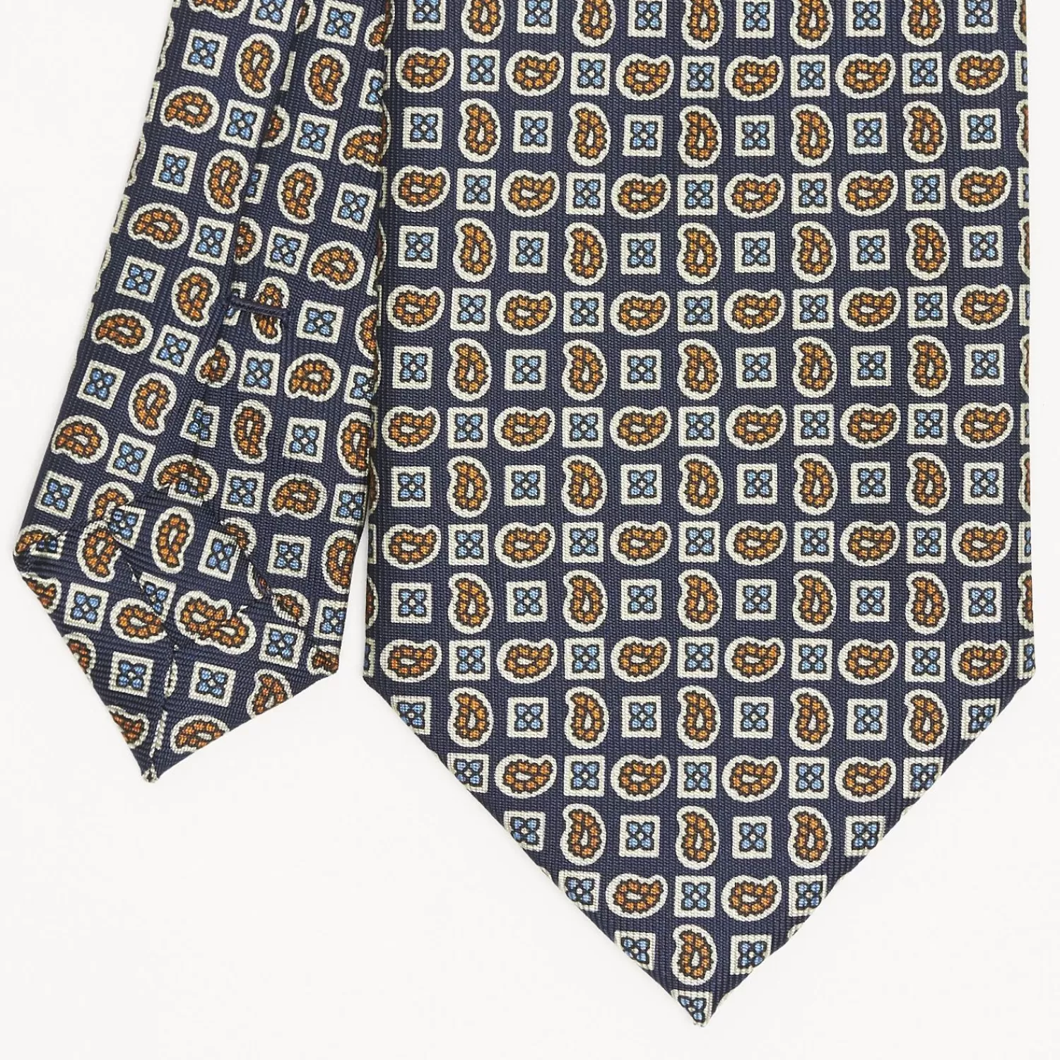 Blue Sartorial Classic Silk Tie - Paisley Pattern>E.Marinella Sale