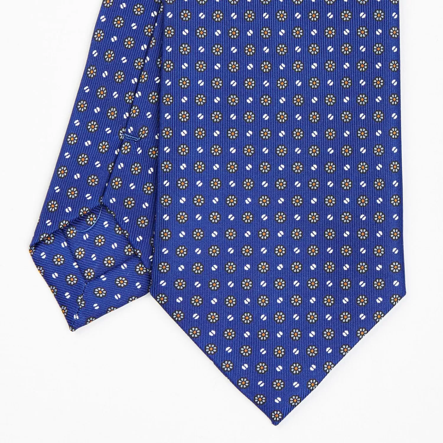 Blue Sartorial Classic Silk Tie - Small Flower Pattern>E.Marinella Hot