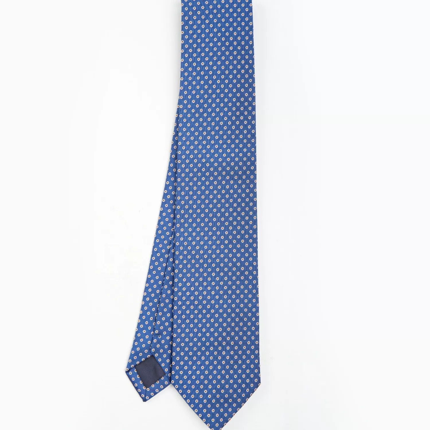 Blue Sartorial Jacquard Silk Tie - Small Geometric Designs>E.Marinella New