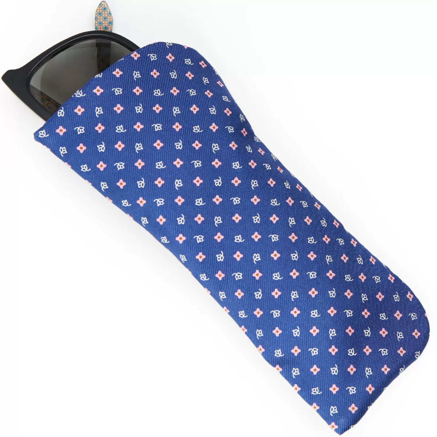 Blue Silk Glasses Case>E.Marinella Fashion