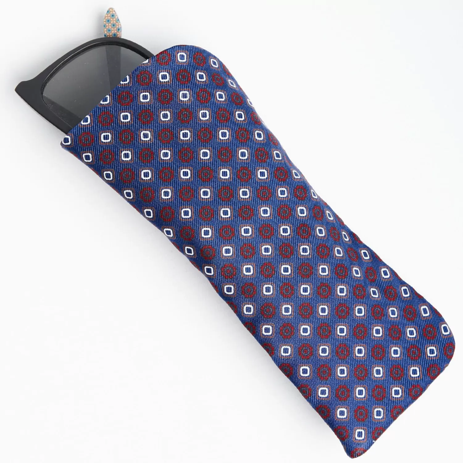 Blue Silk Glasses Case>E.Marinella Outlet