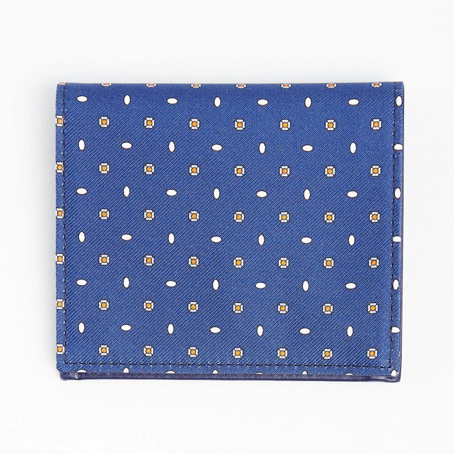 Blue Small Wallet In Silk And Leather>E.Marinella Best Sale