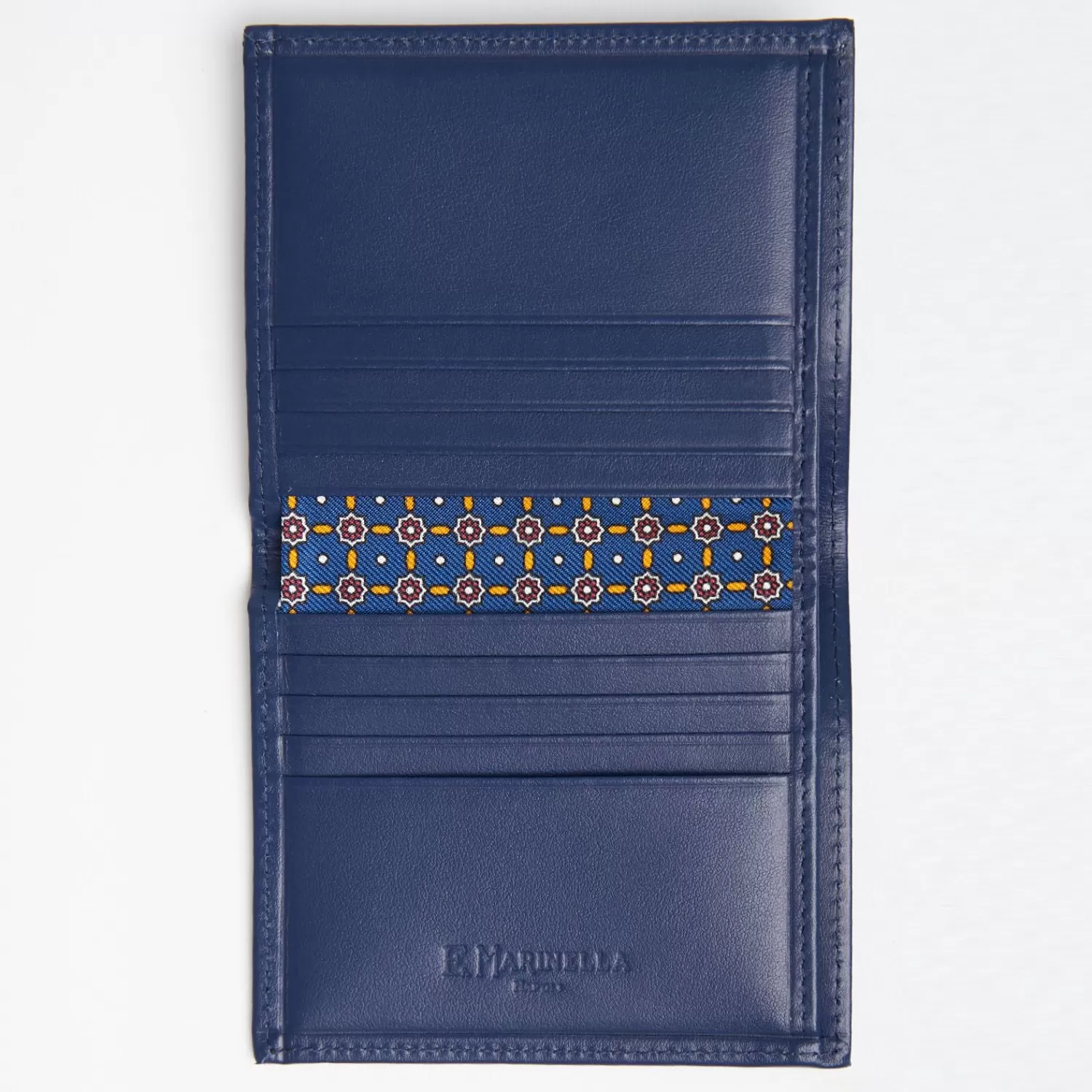 Blue Small Wallet In Silk And Leather>E.Marinella Outlet