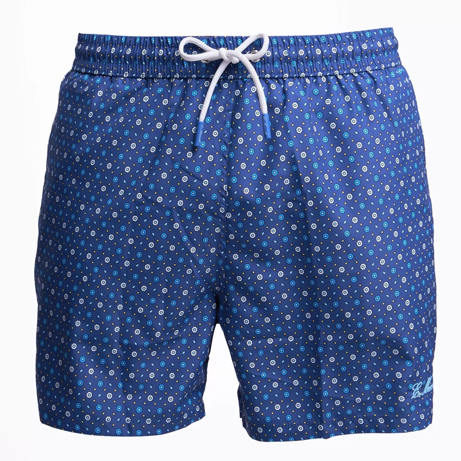 Blue Swim Short - Small Flower Pattern>E.Marinella Flash Sale