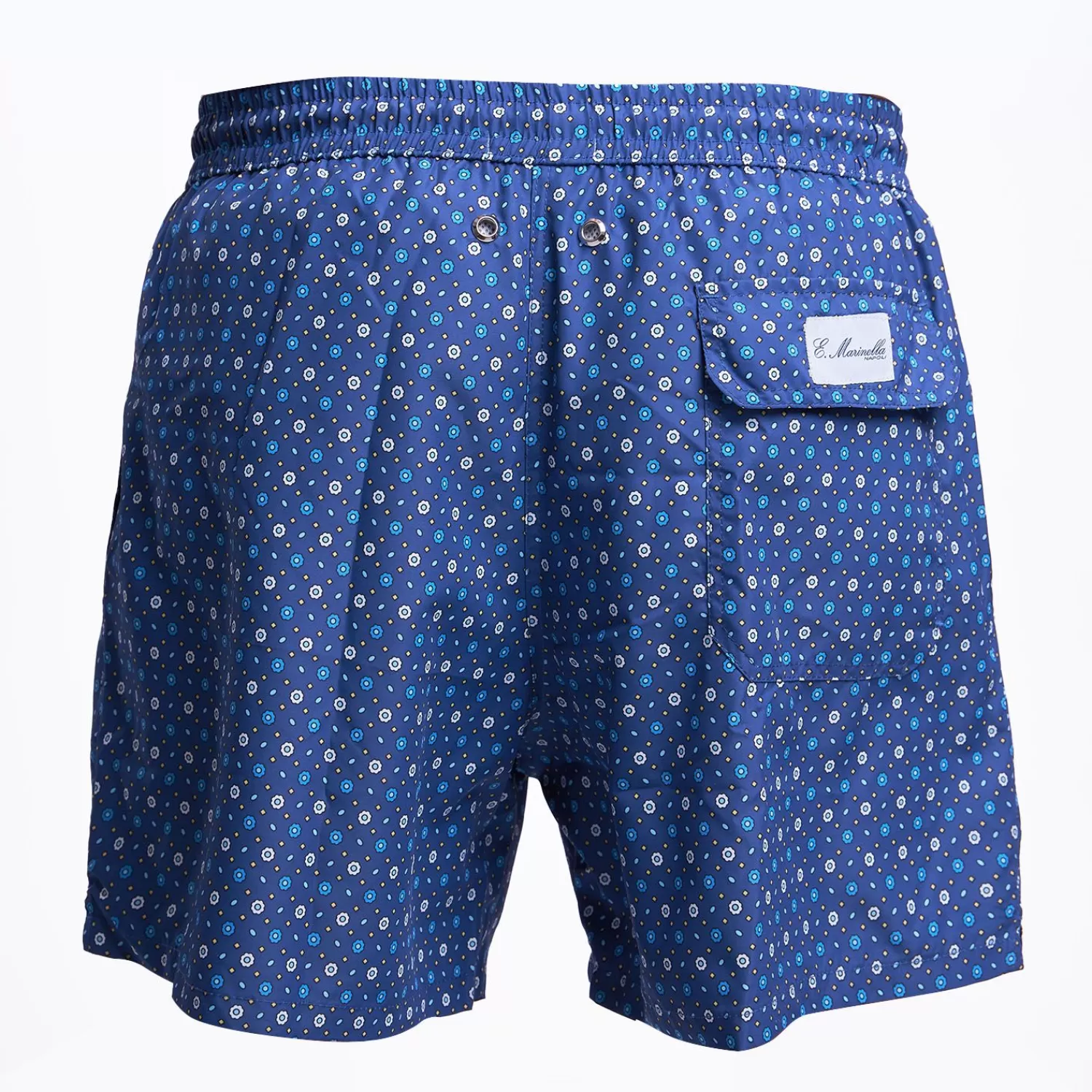 Blue Swim Short - Small Flower Pattern>E.Marinella Flash Sale