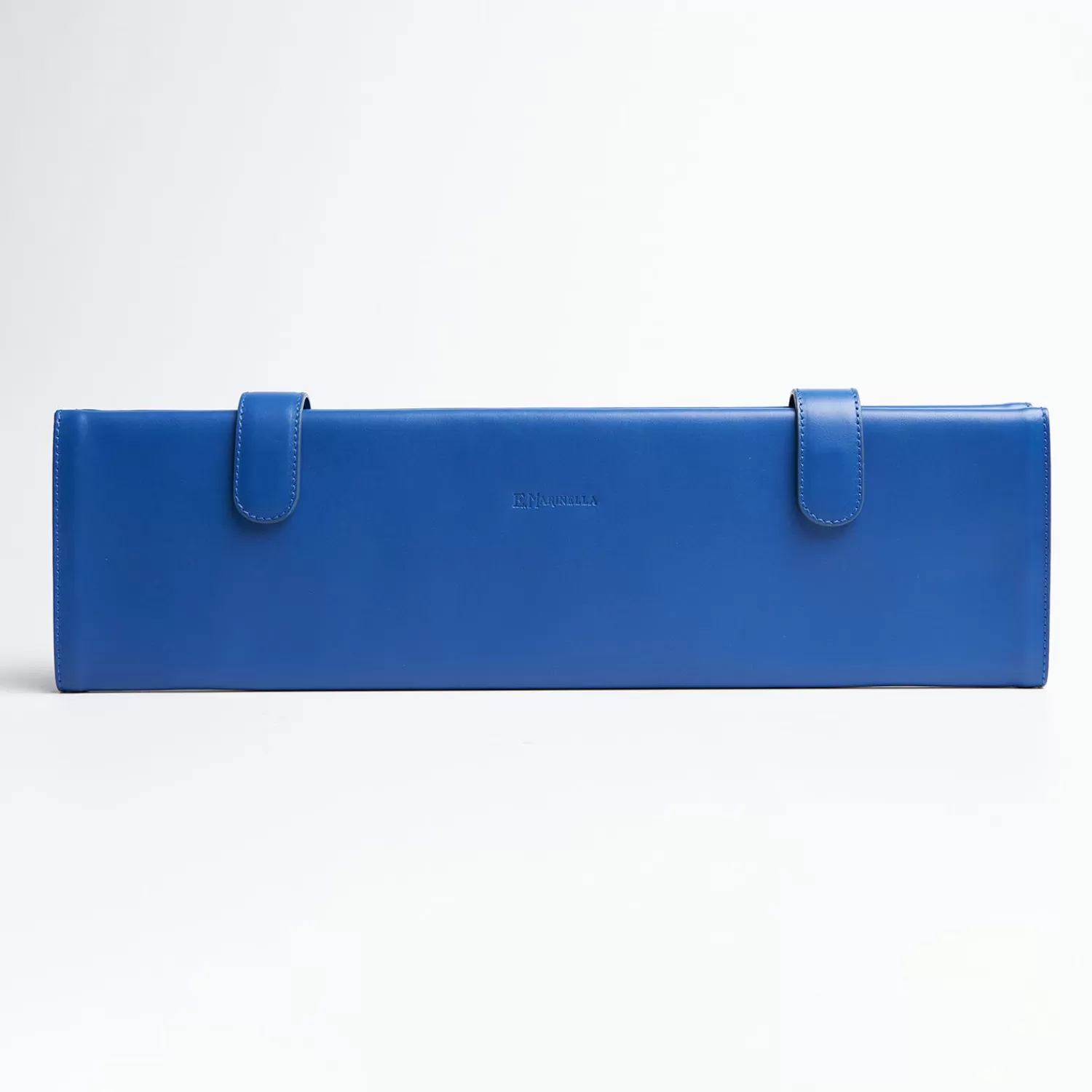 Blue Travel Tie Holder In Leather>E.Marinella Shop