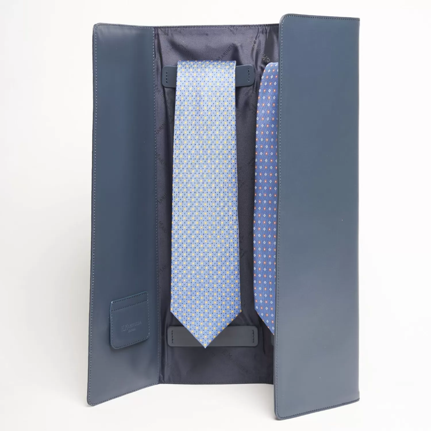 Blue Travel Tie Holder In Leather>E.Marinella Sale