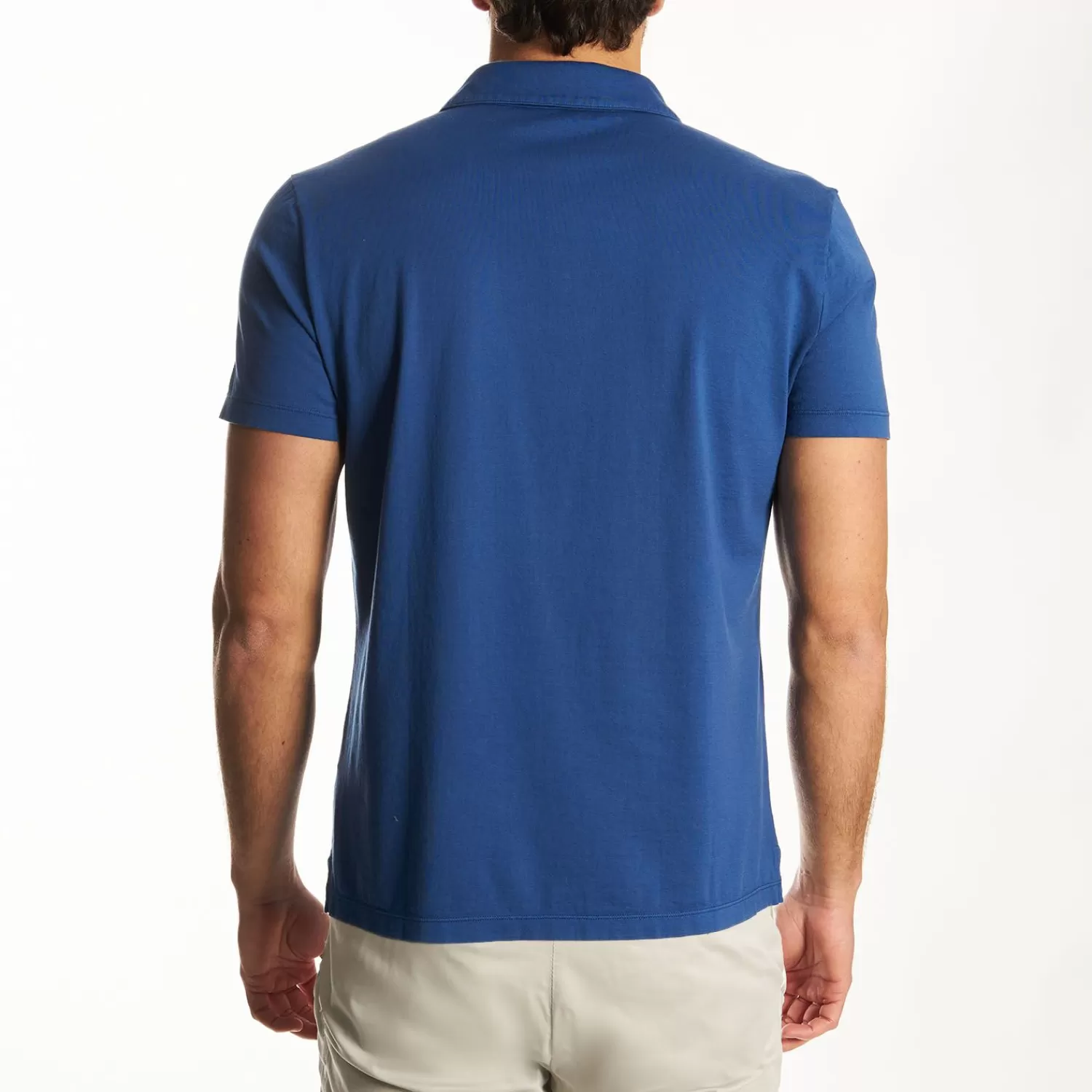 Bluette Jersey Short Sleeve Polo Shirt>E.Marinella Sale