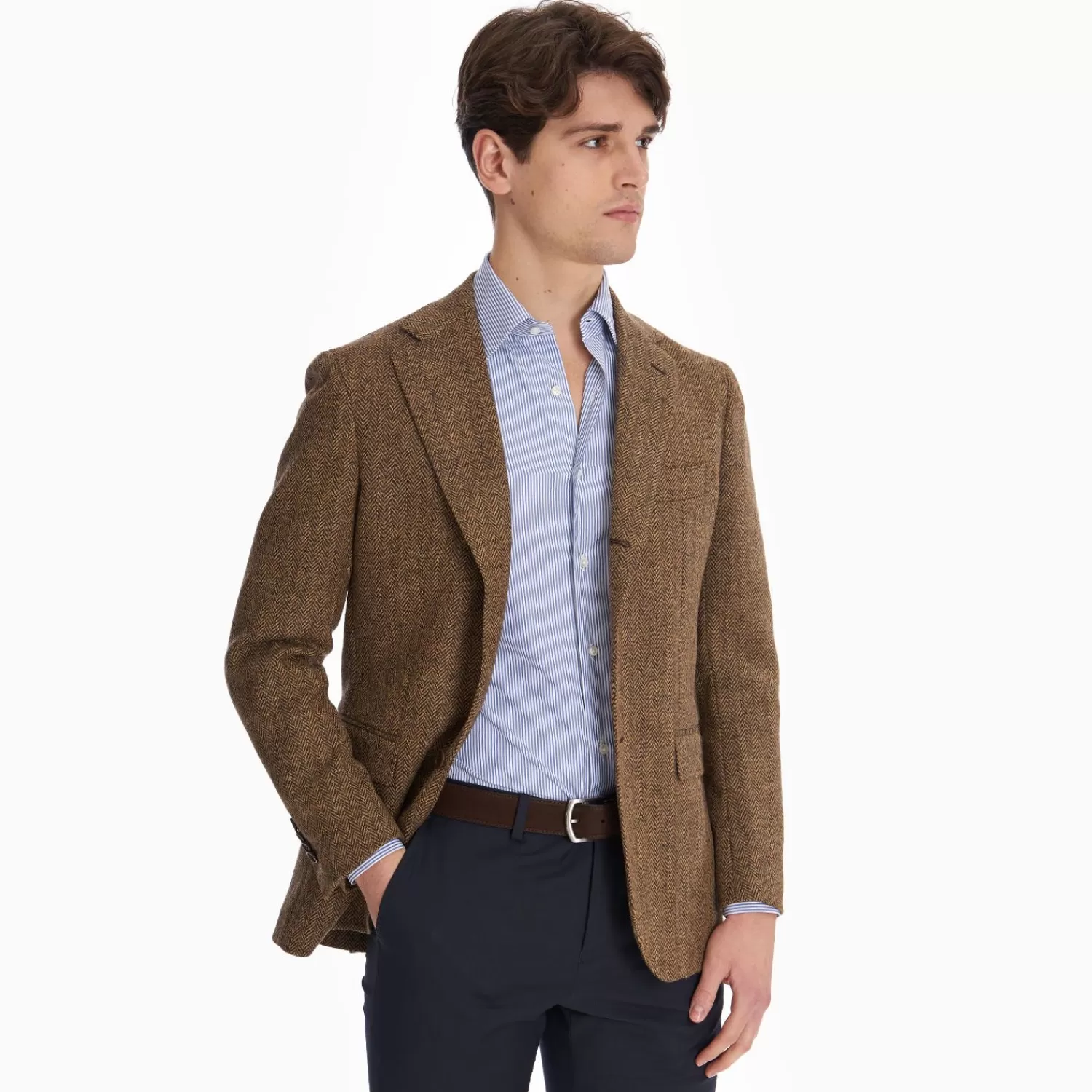 Brown Jacket With Lining Crafted By Pattern 1950 Archive Collection>E.Marinella Outlet