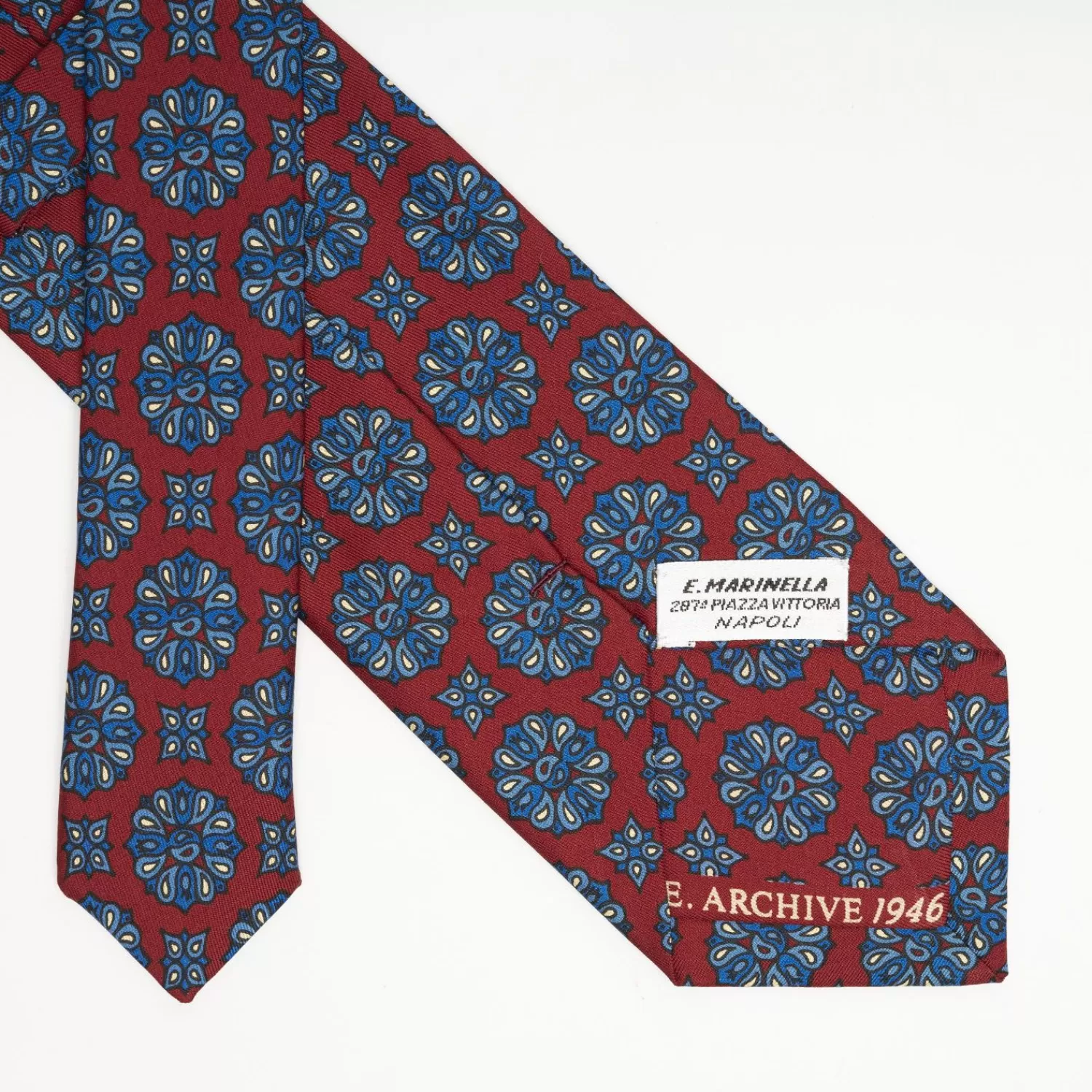 Burgundy Archivio Collection Silk Tie 1946-02>E.Marinella Flash Sale