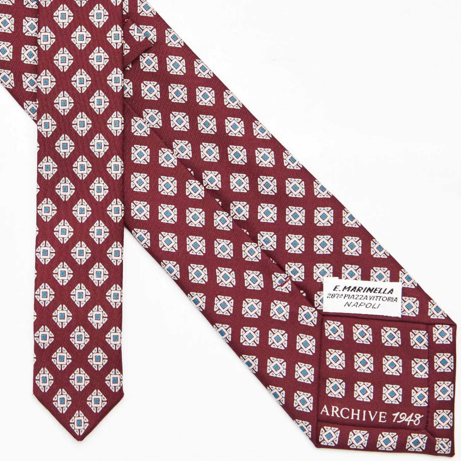 Burgundy Archivio Collection Silk Tie 1948-03>E.Marinella Sale